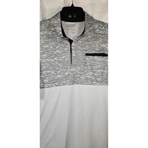 Adidas Climacool Mens Polo Golf‎ Shirt White And Gray Size Large